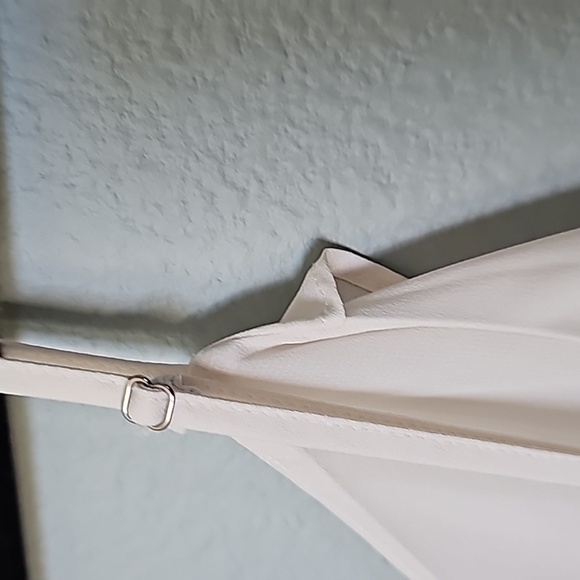 Express Romantic Clean Girl White Ruffle Button Front Peplum Cami XL - Picture 8 of 11